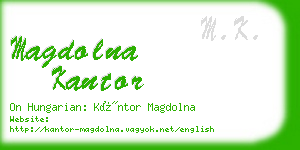 magdolna kantor business card